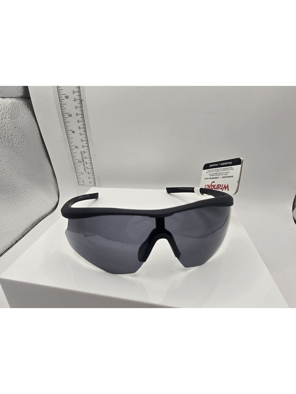 NWT Wrangler Black Frame Shield Smoke Sunglasses WRR 26 1142